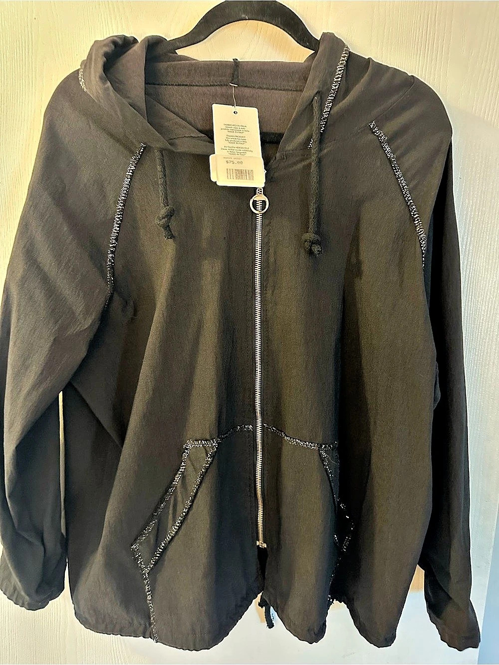 D-Style hooded jacket Black NWT